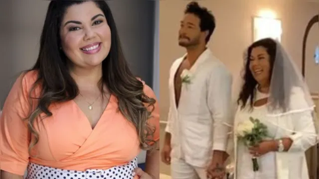 Imagem ilustrativa da notícia Vídeo: atriz Fabiana Karla se casa em Las Vegas