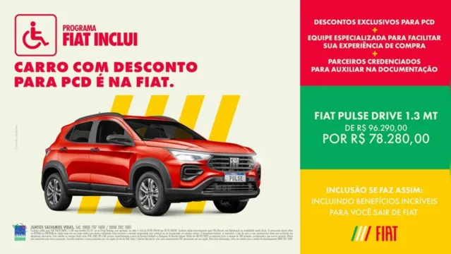 Imagem ilustrativa da notícia Fiat tem ofertas exclusivas para pessoas com deficiências