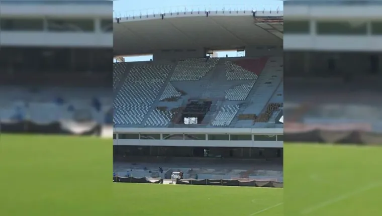 Imagem ilustrativa da notícia Vídeo: veja como está ficando o novo estádio Mangueirão
