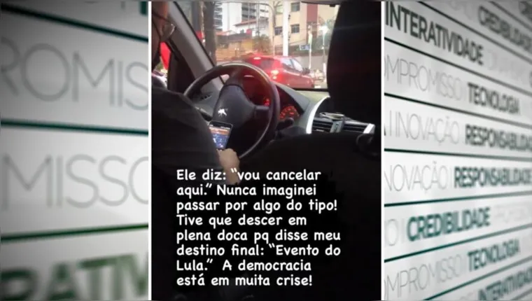 Imagem ilustrativa da notícia Vídeo: motorista obriga passageira lulista a descer de carro