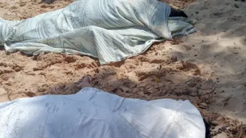 Corpos levados até a praia na ilha de Cotijuba