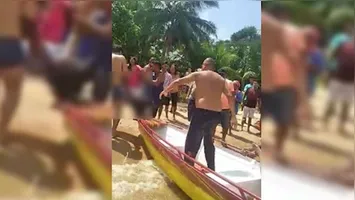 O barco naufragou próximo à ilha de Cotijuba, em Belém