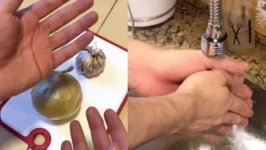 Experimente esfregar as suas mãos em alguns objetos que sejam de aço inox