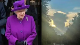 Os britânicos enxergaram a monarca no céu de Londres