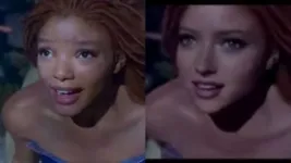Usuário mudou aparência da atriz que interpreta Ariel, no filme da Disnney.