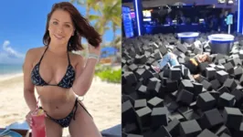 Adriana Chechik se acidentou em uma piscina de espuma durante o evento da Twitch.