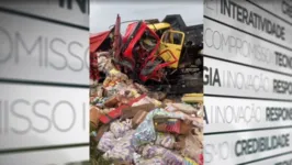 Imagem ilustrativa da notícia Vídeo: colisão entre caminhões mata duas pessoas no Pará