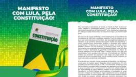 O manifesto foi assinado por 26 profissionais do direito.