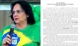 Nota foi dirigida contra as falas de Damares em templo religioso goiano