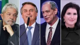 Lula, Bolsonaro, Ciro e Tebet: pré-candidatos à Presidência em 2022
