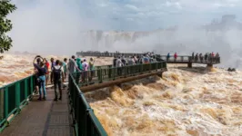 O turista caiu no lado argentino das Cataratas do Iguaçu após tentar tirar uma selfie.