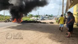 Manifestantes bloqueiam trecho da BR-155, em Marabá