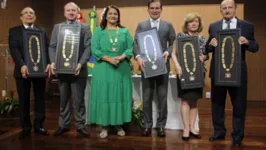 Lourdes Lima com os homenageados