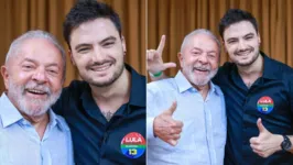 Lula recebe o apoio do youtuber Felipe Neto.