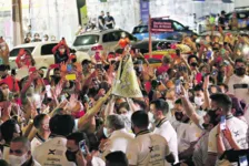 Os mantos também são apresentados durante a programação do Círio
de Nazaré