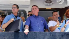 Jair Bolsonaro no Círio fluvial em Belém, a que chamou de "Sírio".