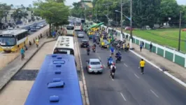 Protesto na avenida Almirante Barroso