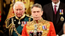 Rei Charles 3º  no funeral da rainha Elizabeth