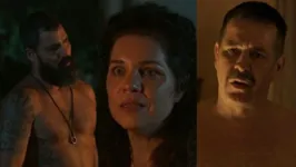 Alcides  (Juliano Cazarré),  Bruaca (Isabel Teixeira),  Tenório (Murilo Benício)