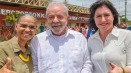Senadora Tebet com o acandidato Lula em campanha