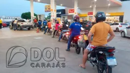 Filas para abastecer já começam a se formar nos postos de combustíveis de Marabá