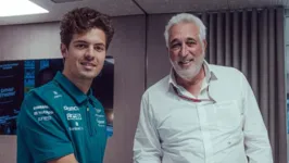 Piloto brasileiro Felipe Drugovich (esquerda) junto de Lawrence Stroll