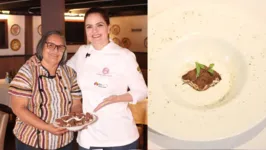 As chefs Sena Cruz e Angela Sicília após gravação da receita da Palharense para o Bora Cidade.