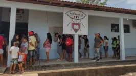 Desde as primeiras horas, eles lotavam o local de votação na aldeia  Parkatêjê, em Bom Jesus do Tocantins