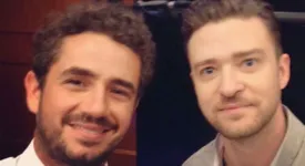 Felipe Andreoli e Justin Timberlake