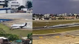 Cinco pessoas estavam dentro da aeronave.