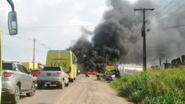 Em Marabá a situação de bloqueio compreende as rodovias BR's 155 e 222