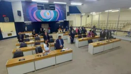 Parlamentares em sessão ordinária na Câmara Municipal de Belém