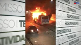 Imagem ilustrativa da notícia Vídeo: ônibus é consumido pelas chamas em Ananindeua