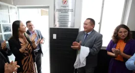 Delegado-geral da Polícia Civil do Pará, Walter Resende no ato de entrega da nova delegacia da mulher em Icoaraci.