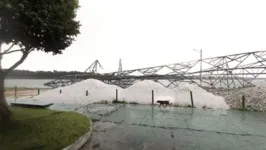 Torre caiu após vento forte entre Moju e Tailândia no Pará