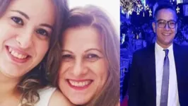 À esquerda, Juliana Giugni e a mãe, Arlene Giugni da Silva e a direita Leonardo Giugni