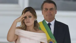 A primeira-dama, Michelle Bolsonaro, na posse do presidente