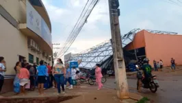 Em cerca de uma hora de chuva, inúmeros prejuízos foram contabilizados