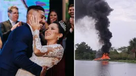 A lancha que explodiu pertenceria a Pablo Patrick Vieira, marido de Rita de Cássia.