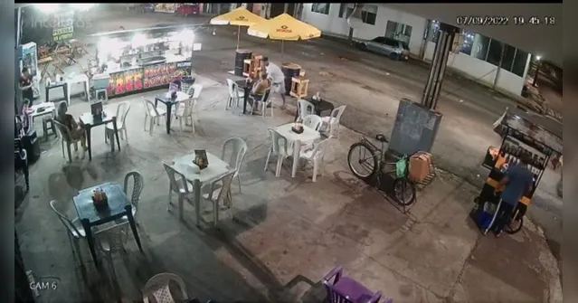 Imagem ilustrativa da notícia Vídeo: lanchonete em Belém é alvo de assaltantes no feriado