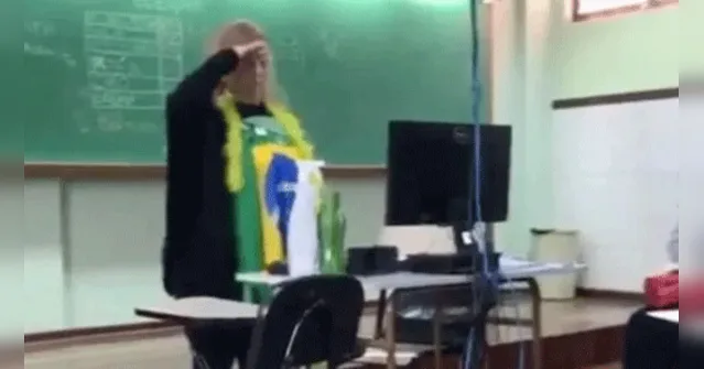 Imagem ilustrativa da notícia Professora que fez gesto nazista em sala de aula é demitida