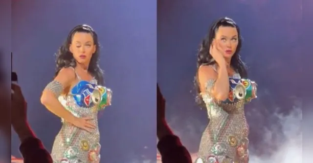 Imagem ilustrativa da notícia Katy Perry explica 'problema' no olho durante show em LA