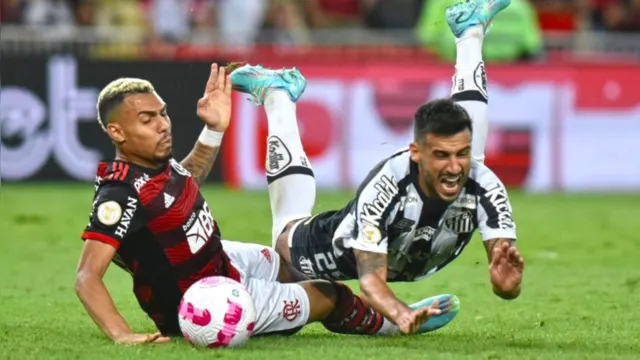 Imagem ilustrativa da notícia Árbitro e VAR roubam a cena e Flamengo vence o Santos