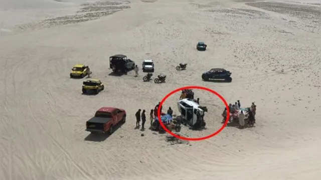 Imagem ilustrativa da notícia Mulher morre e seis ficam feridos em passeio em dunas no CE