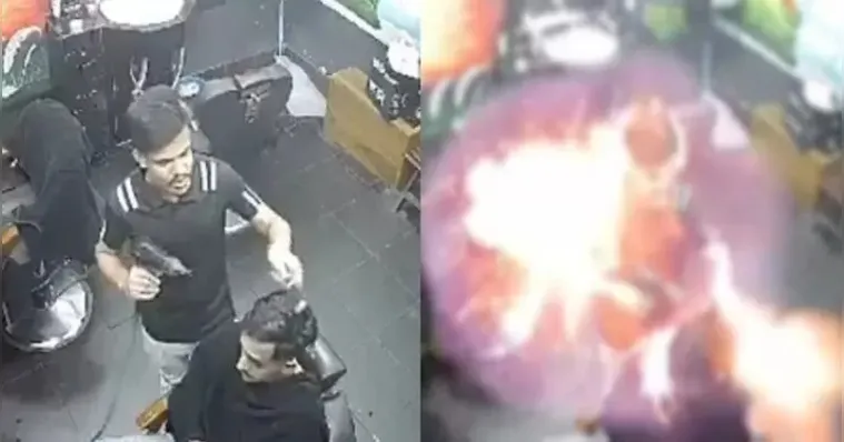 Imagem ilustrativa da notícia Imagens fortes: secador explode na mão de barbeiro; assista!