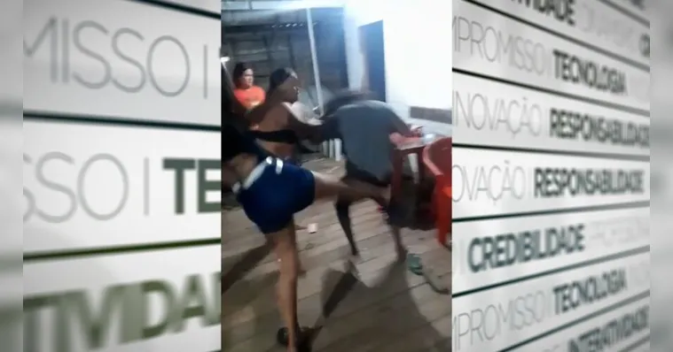 Imagem ilustrativa da notícia Vídeo: suspeito de assédio leva "pisa" de mulheres no PA