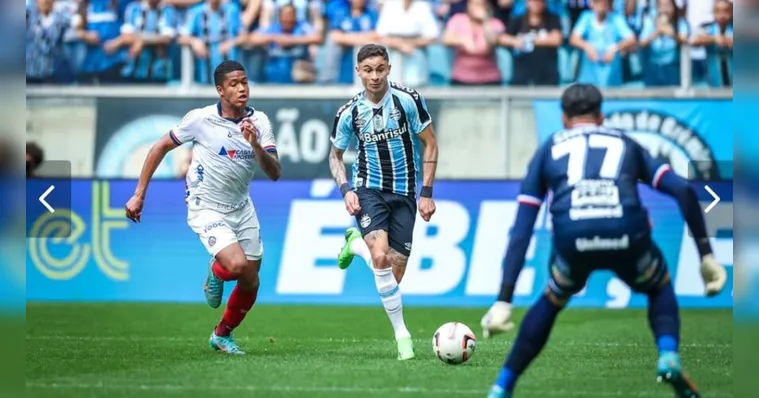 Imagem ilustrativa da notícia Grêmio e Bahia empatam e ficam próximos do acesso