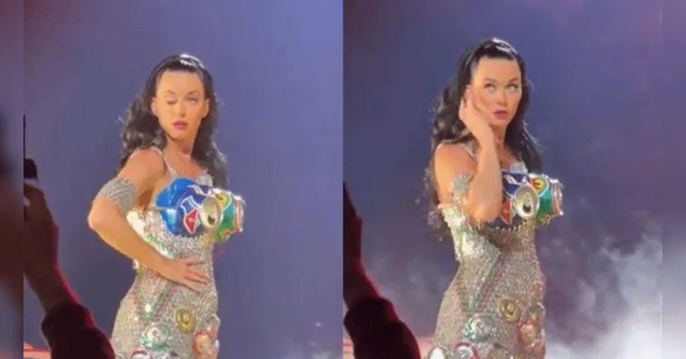 Imagem ilustrativa da notícia Katy Perry explica 'problema' no olho durante show em LA