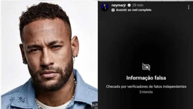 Imagem ilustrativa da notícia Neymar posta fake news de Valadão e é advertido no Instagram
