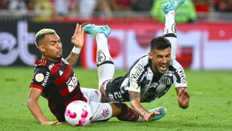 Imagem ilustrativa da notícia Árbitro e VAR roubam a cena e Flamengo vence o Santos